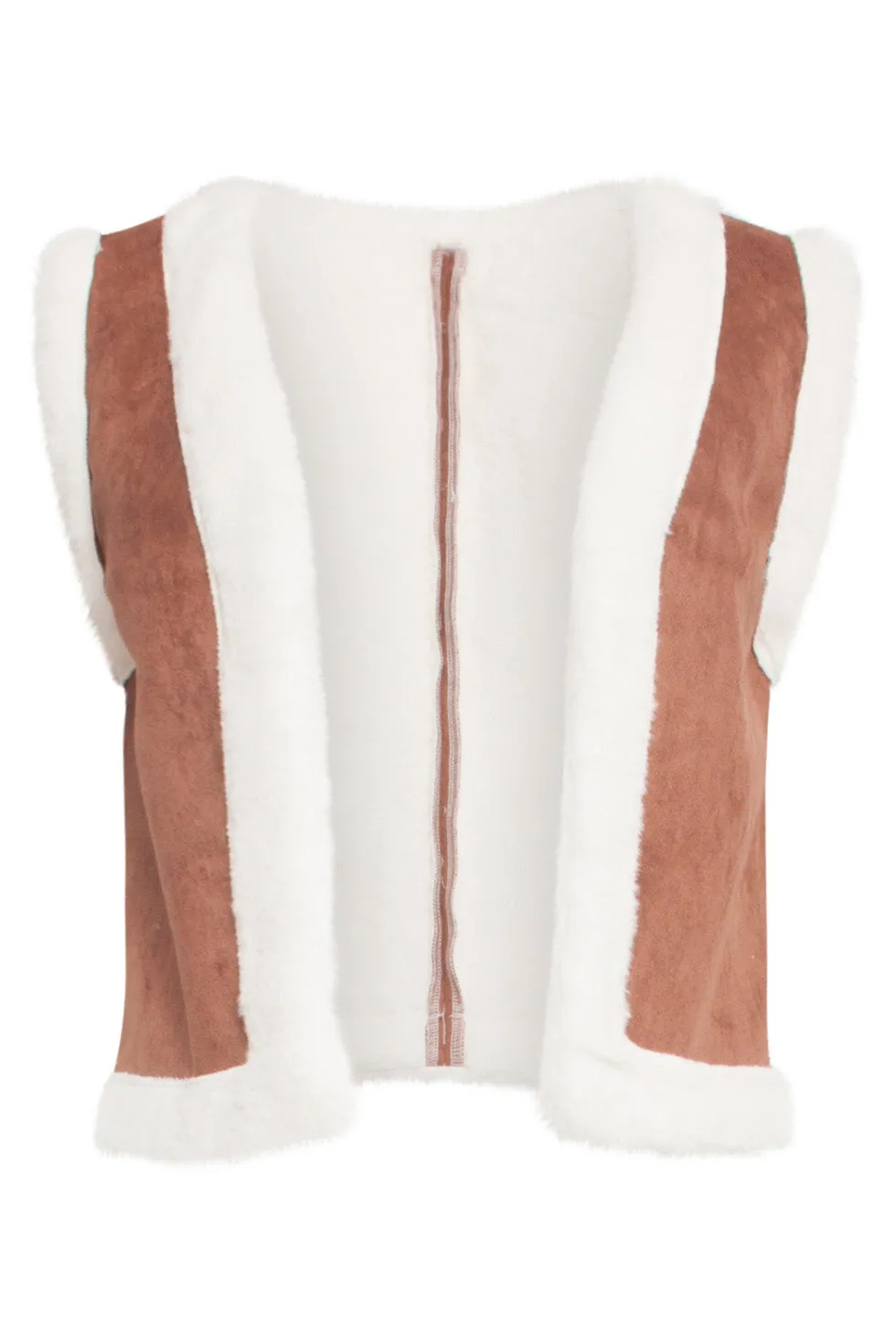 24707 E Suedine Gilet | Brown