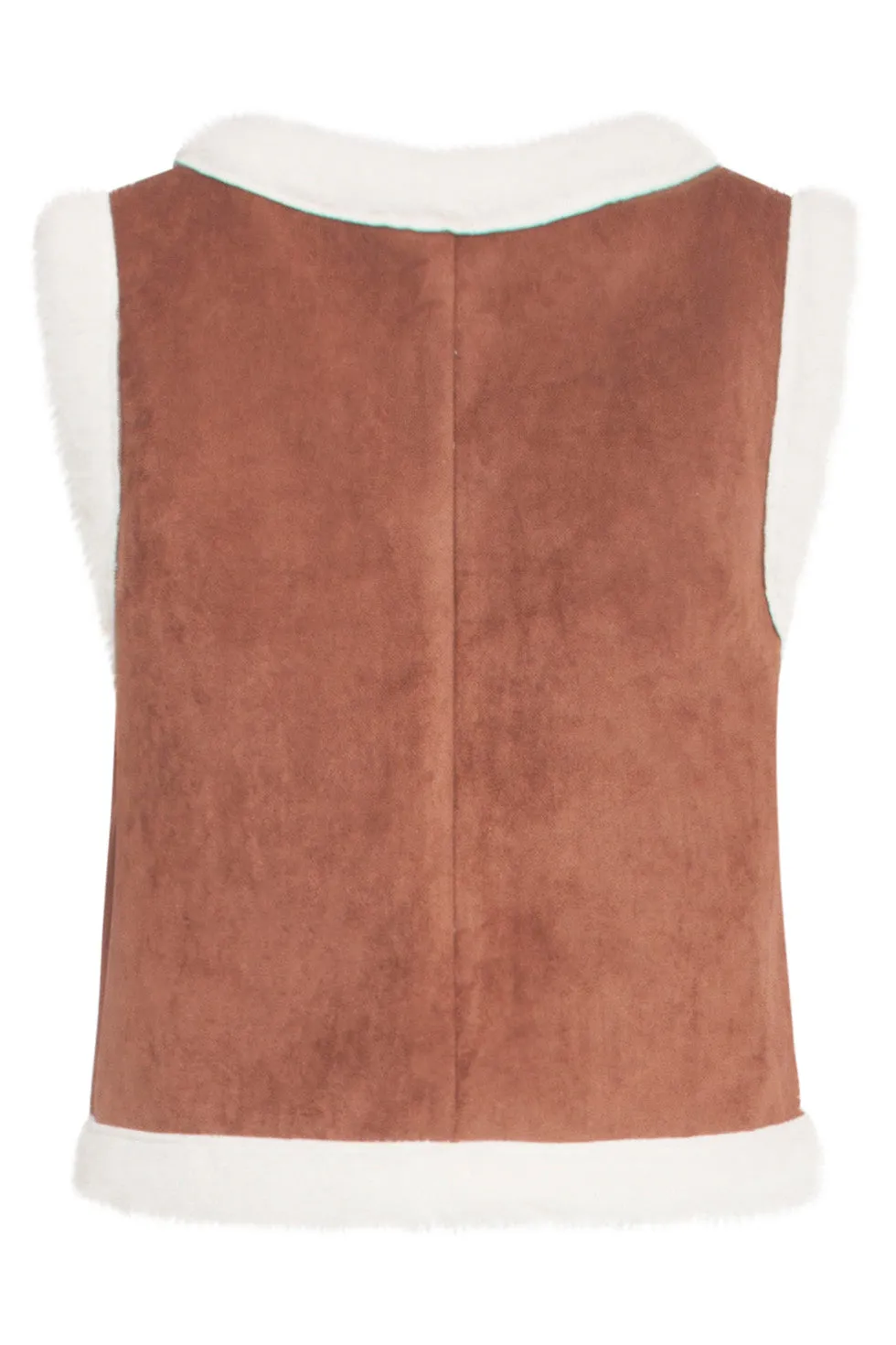 24707 E Suedine Gilet | Brown