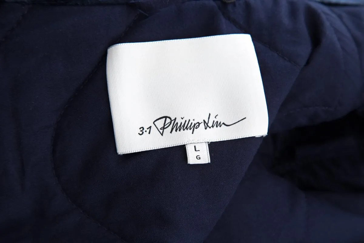 3.1 Phillip Lim Navy Velvet Kimono Embroidered Jacket SZ L