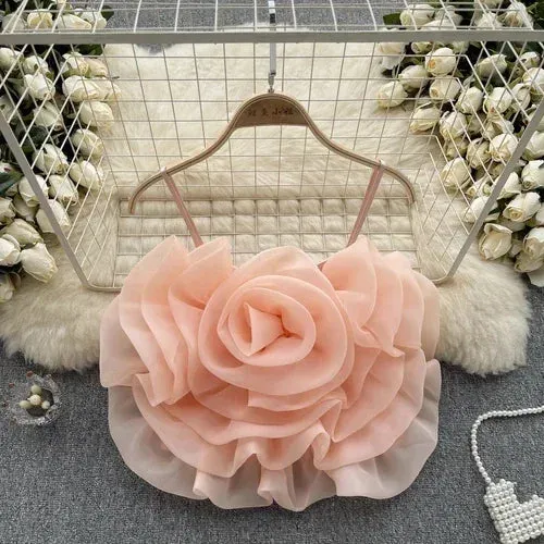 3D Rose Crop Top