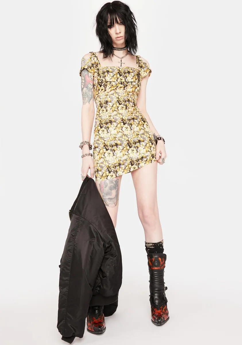 90s Brocade Villa Mini Dress