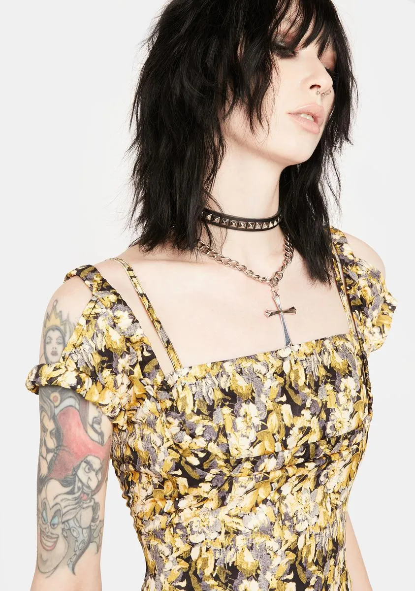 90s Brocade Villa Mini Dress
