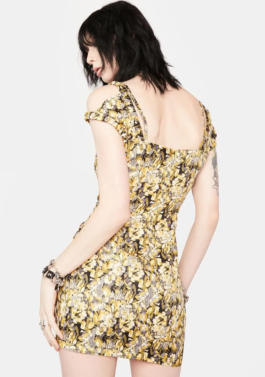 90s Brocade Villa Mini Dress
