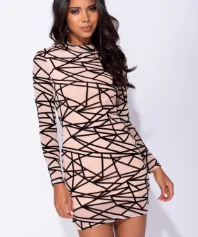 ABSTRACT MESH BODYCON