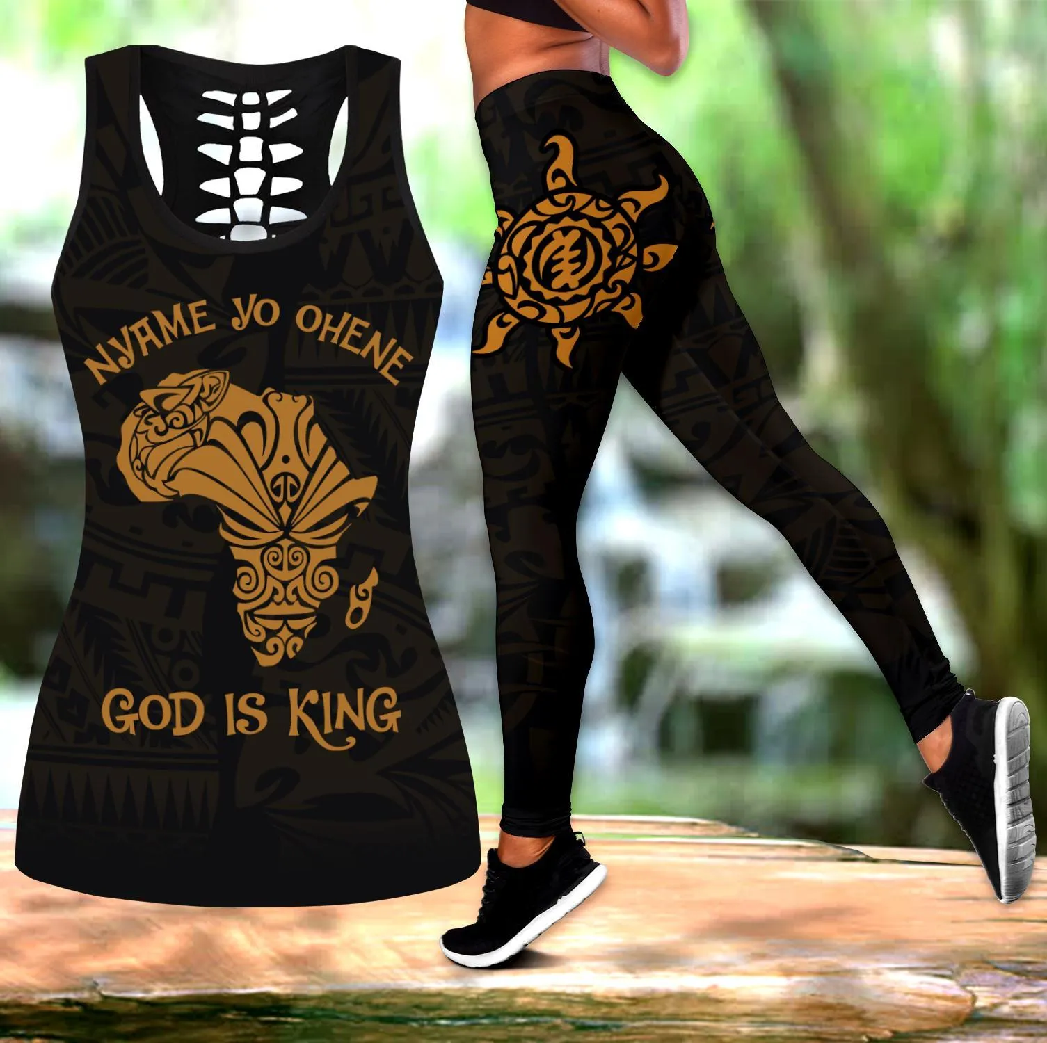 African Map Legging & Tank top-ML