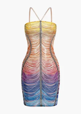 Alessia Gradient Print Mini Dress
