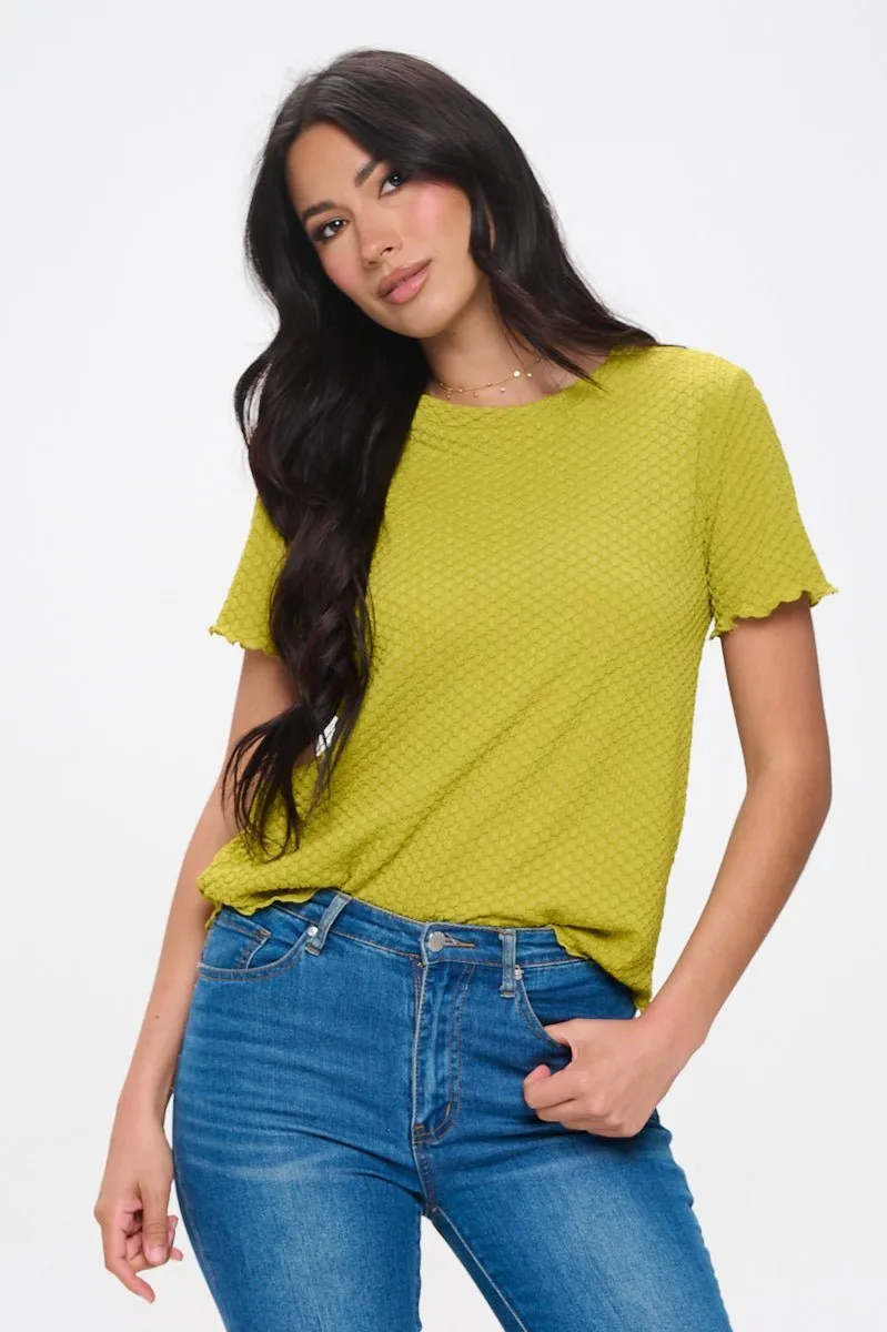 Alessia Short Sleeve Textured Top