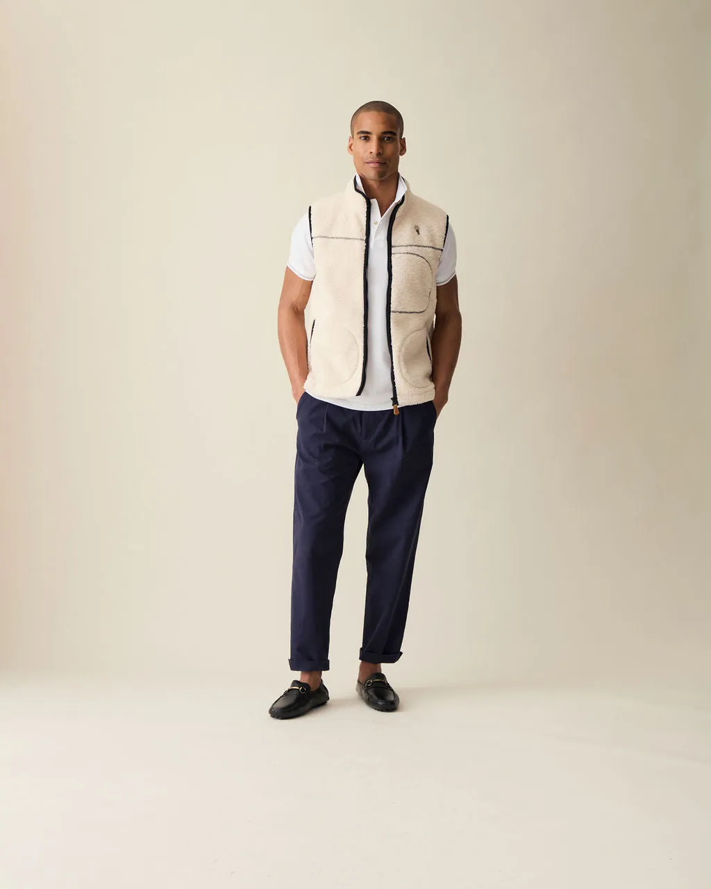 Alfré Cream Fleece Gilet