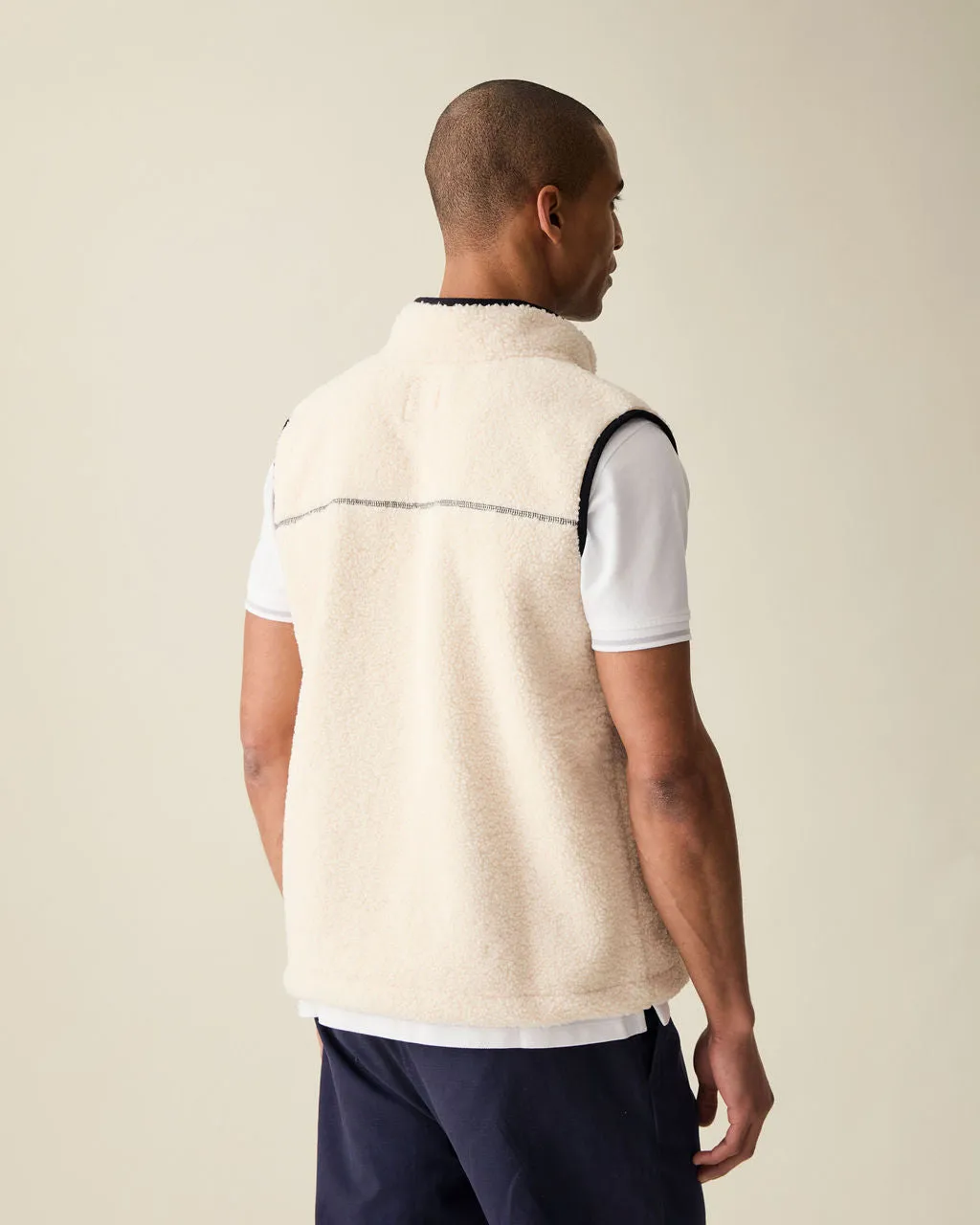 Alfré Cream Fleece Gilet