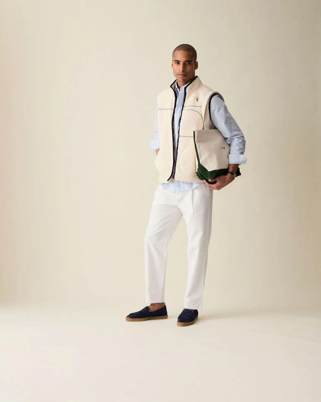 Alfré Cream Fleece Gilet