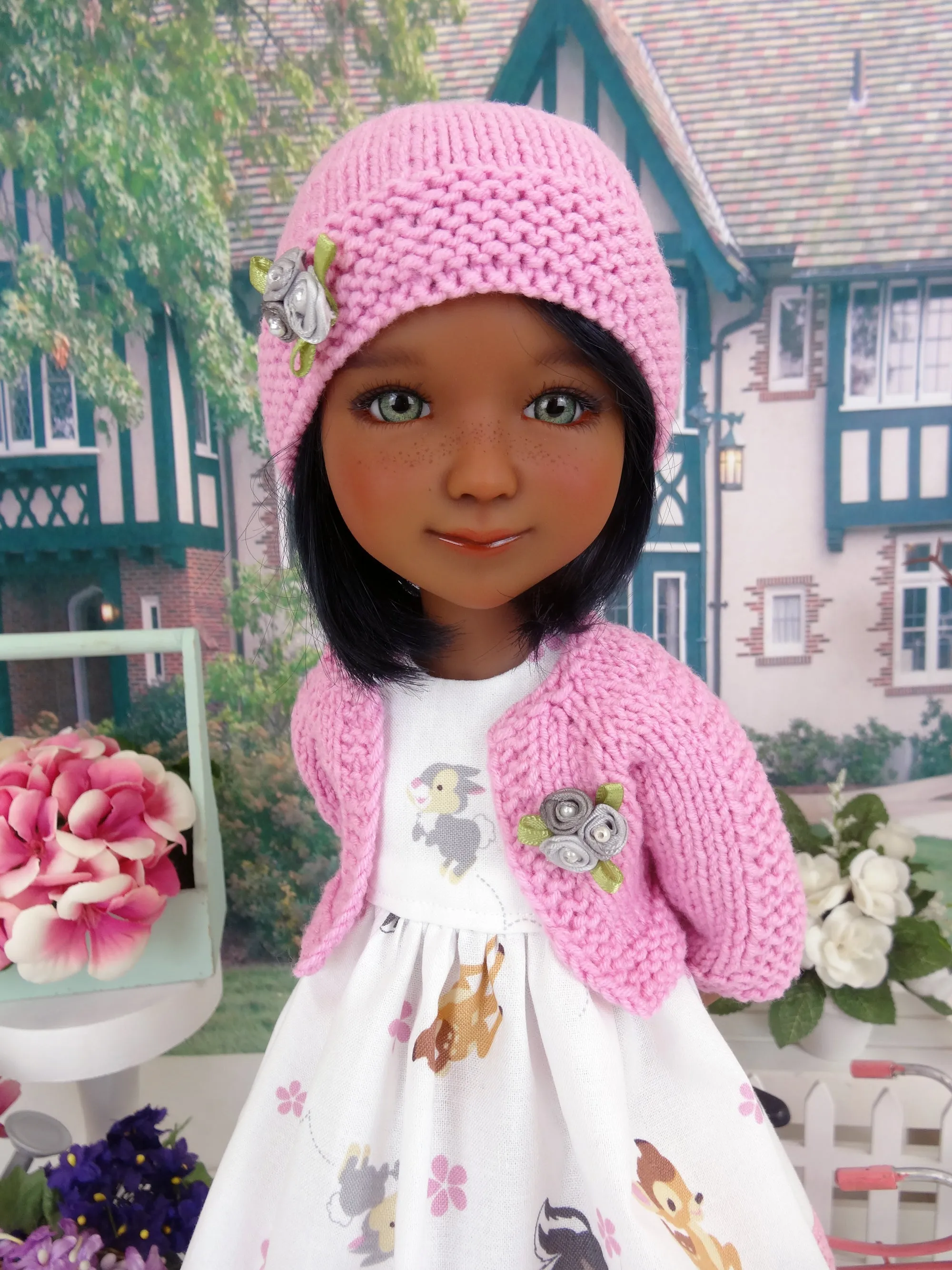 Bambi & Thumper - dress and sweater with shoes for Ruby Red Fashion Friends doll