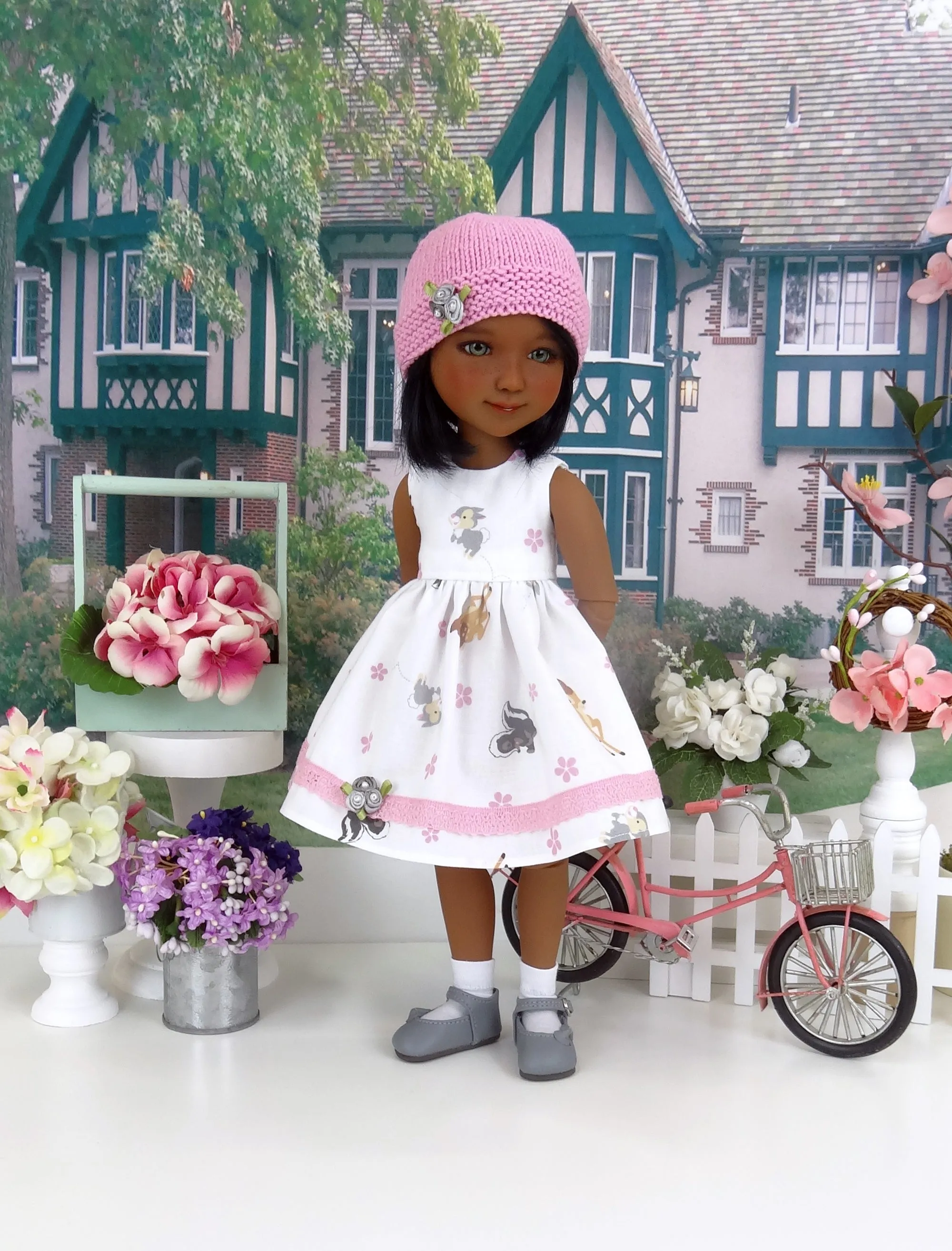 Bambi & Thumper - dress and sweater with shoes for Ruby Red Fashion Friends doll