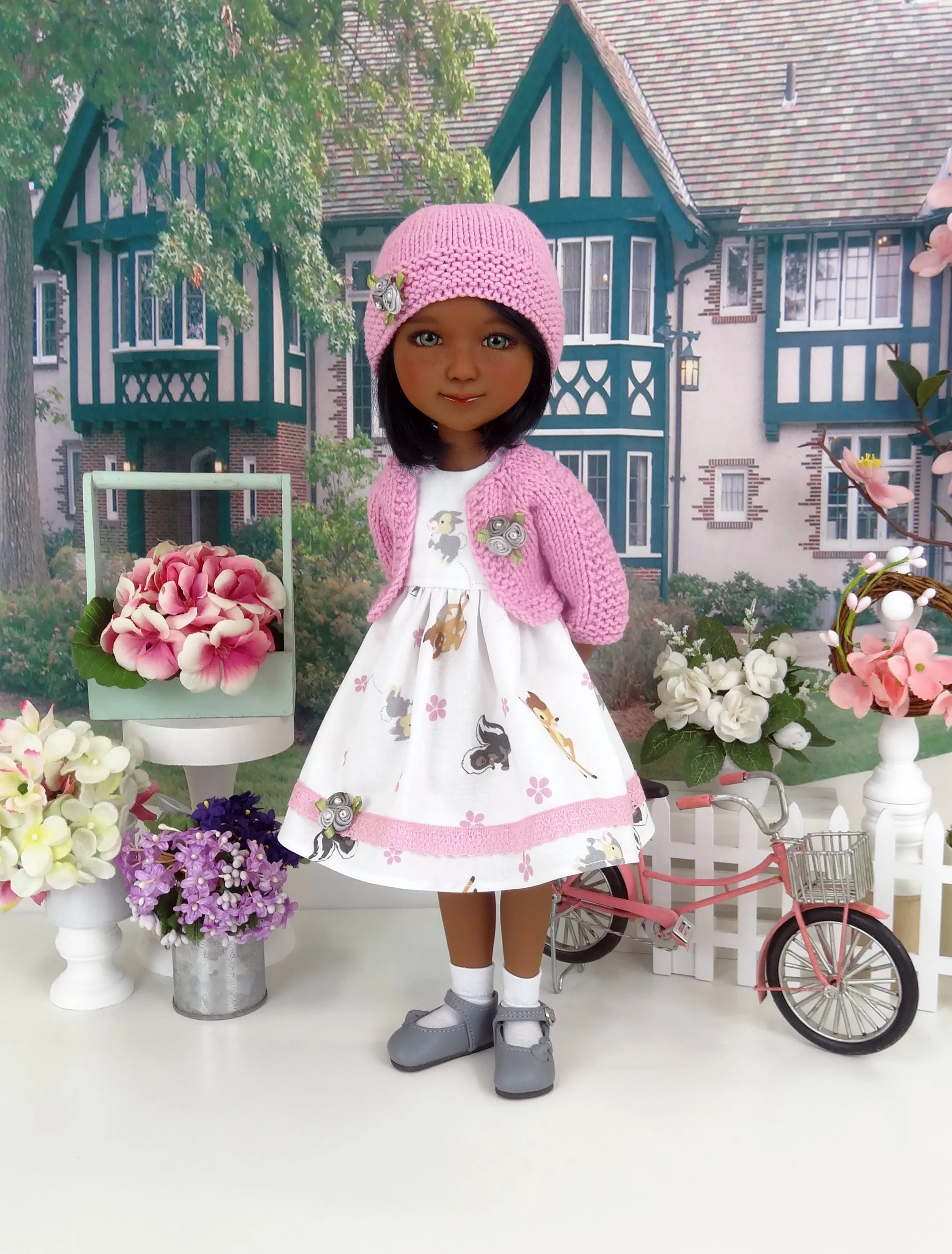 Bambi & Thumper - dress and sweater with shoes for Ruby Red Fashion Friends doll