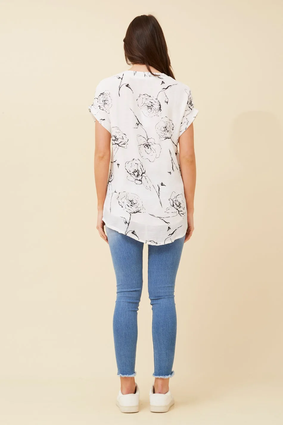 BELLA FLORAL DOUBLE LAYER TOP