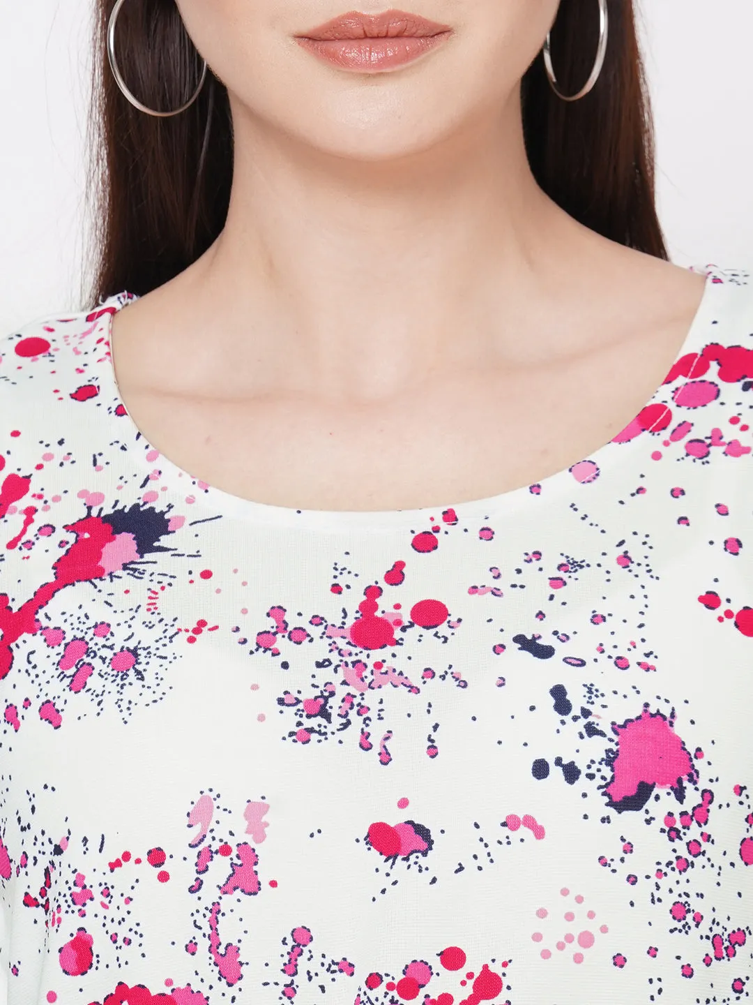 Birch Printed Top With Belt