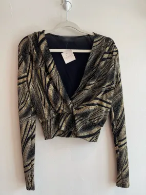 BLACK & GOLD CROP TOP