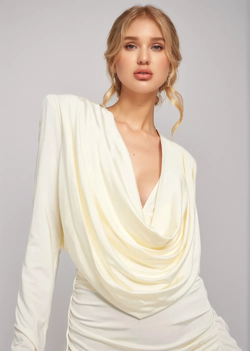 Brooke Draped Collar Dress