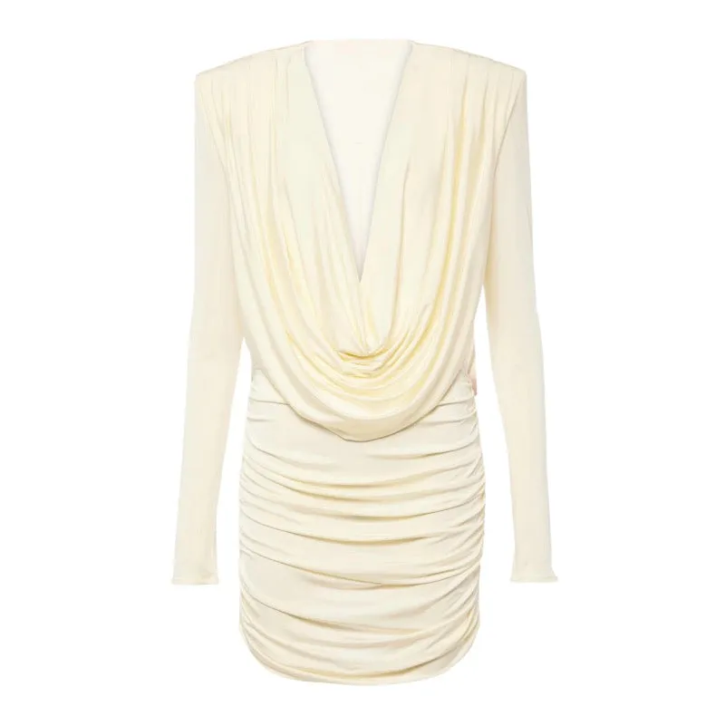 Brooke Draped Collar Dress