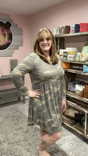 Camo Babydoll Dress