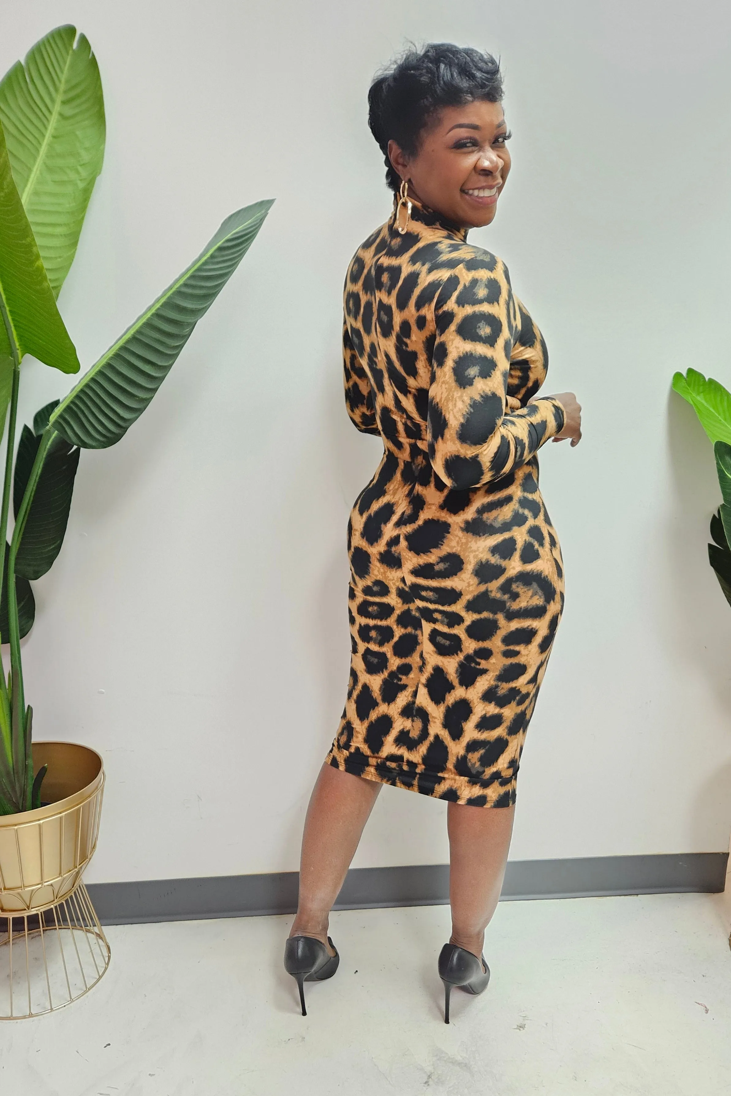 Carlisa Leopard Dress