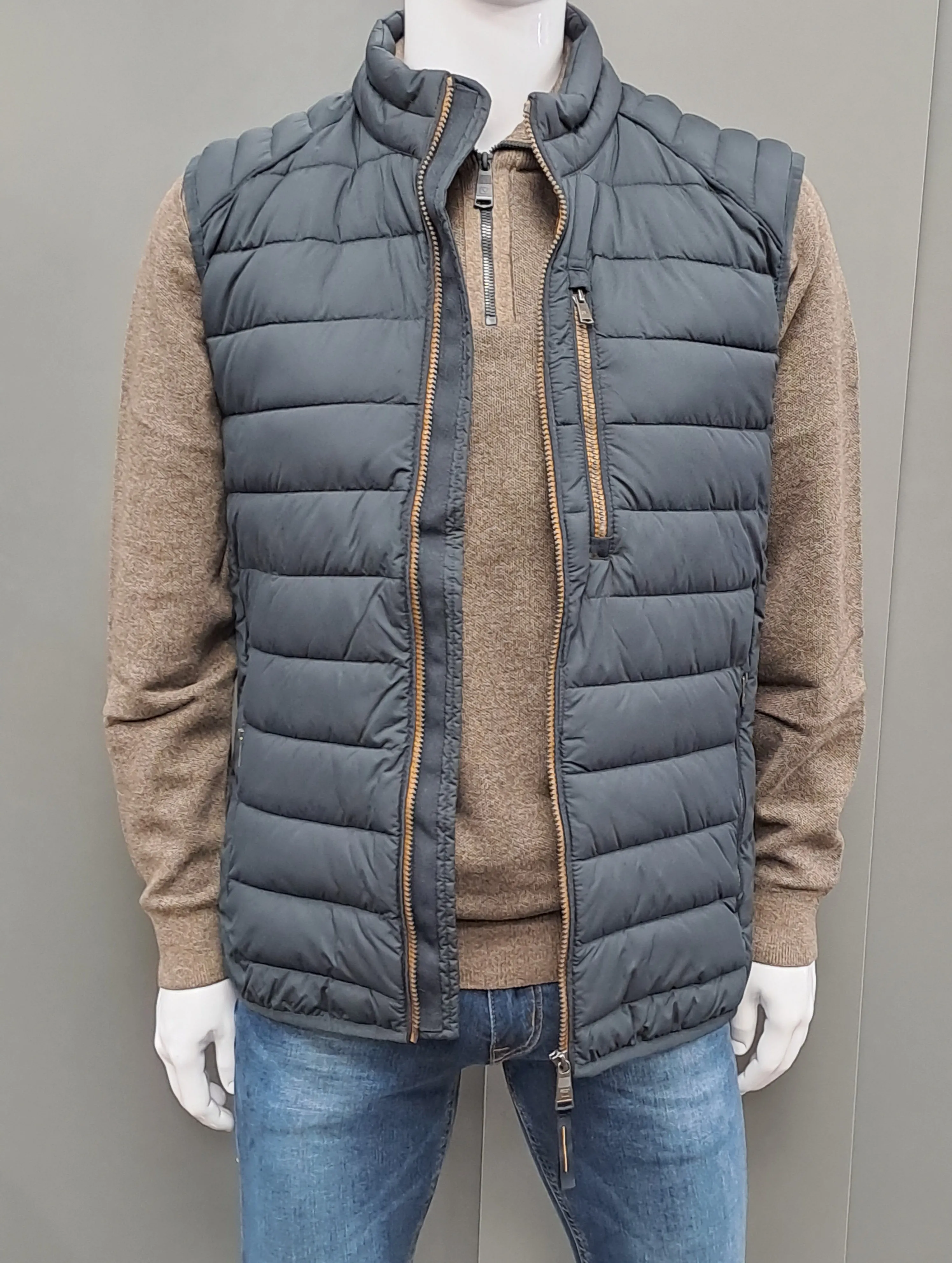 Casa Moda Quilted Gilet - Navy/Gold