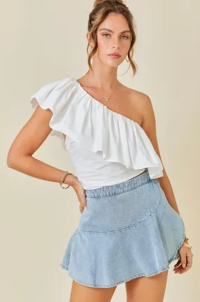 Cassandra Ruffled Crop Top