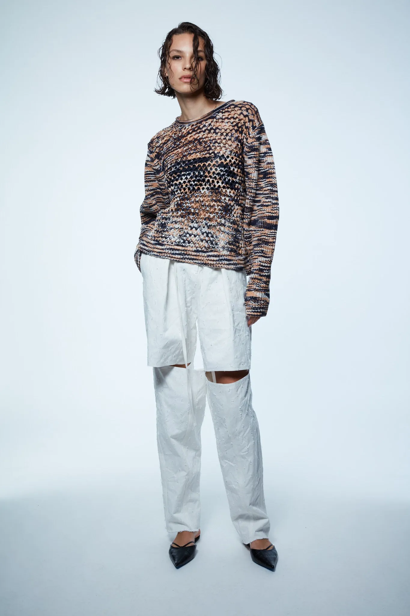 CHUNKY FISHNET SWEATER