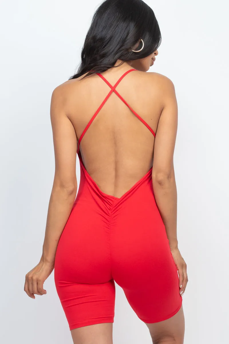 Crossback Bodycon Romper
