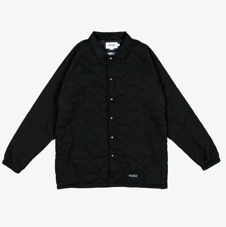 Diamond DMND Quilted Coaches Jacket Black