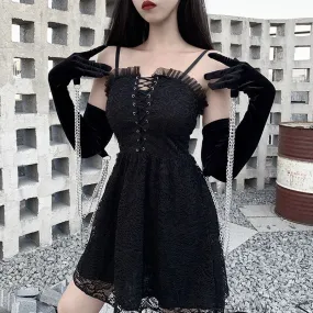 Elegant Black Lace Dress SD01915