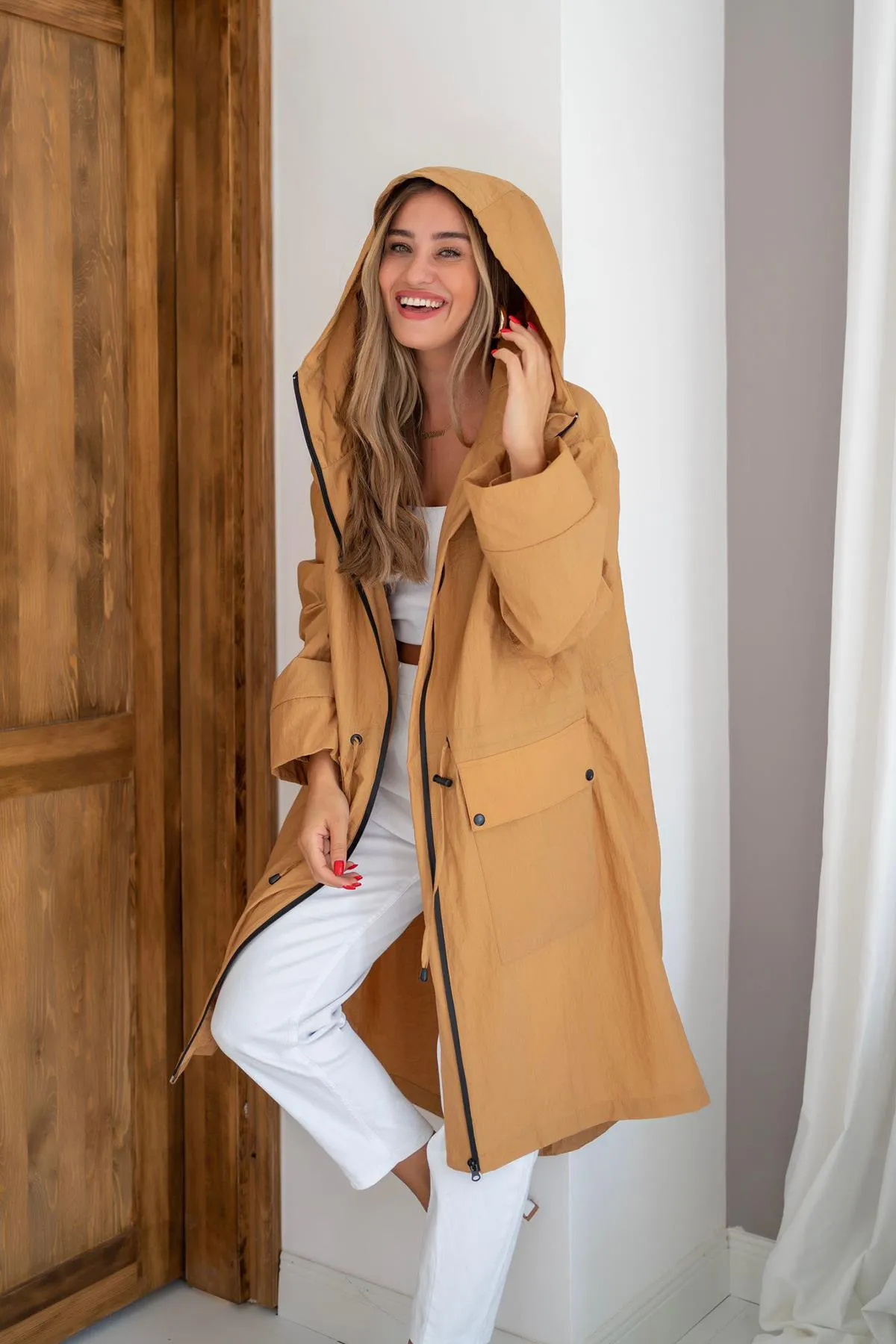 ELS Detailed Trench Coat - Tabacco - Breda