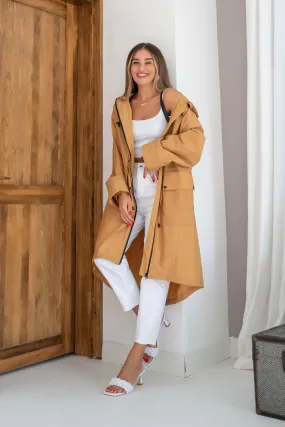 ELS Detailed Trench Coat - Tabacco - Breda