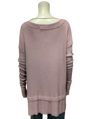 Free People Top Tunic Waffle Purple Size: S
