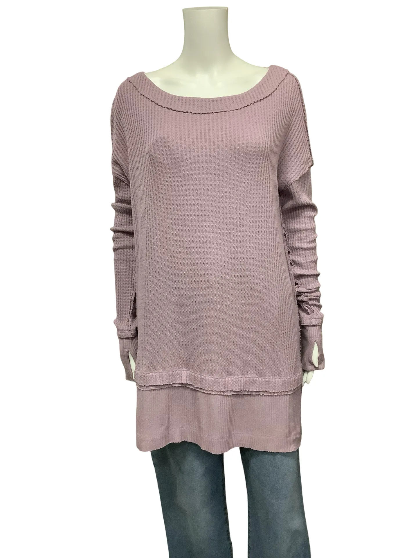 Free People Top Tunic Waffle Purple Size: S