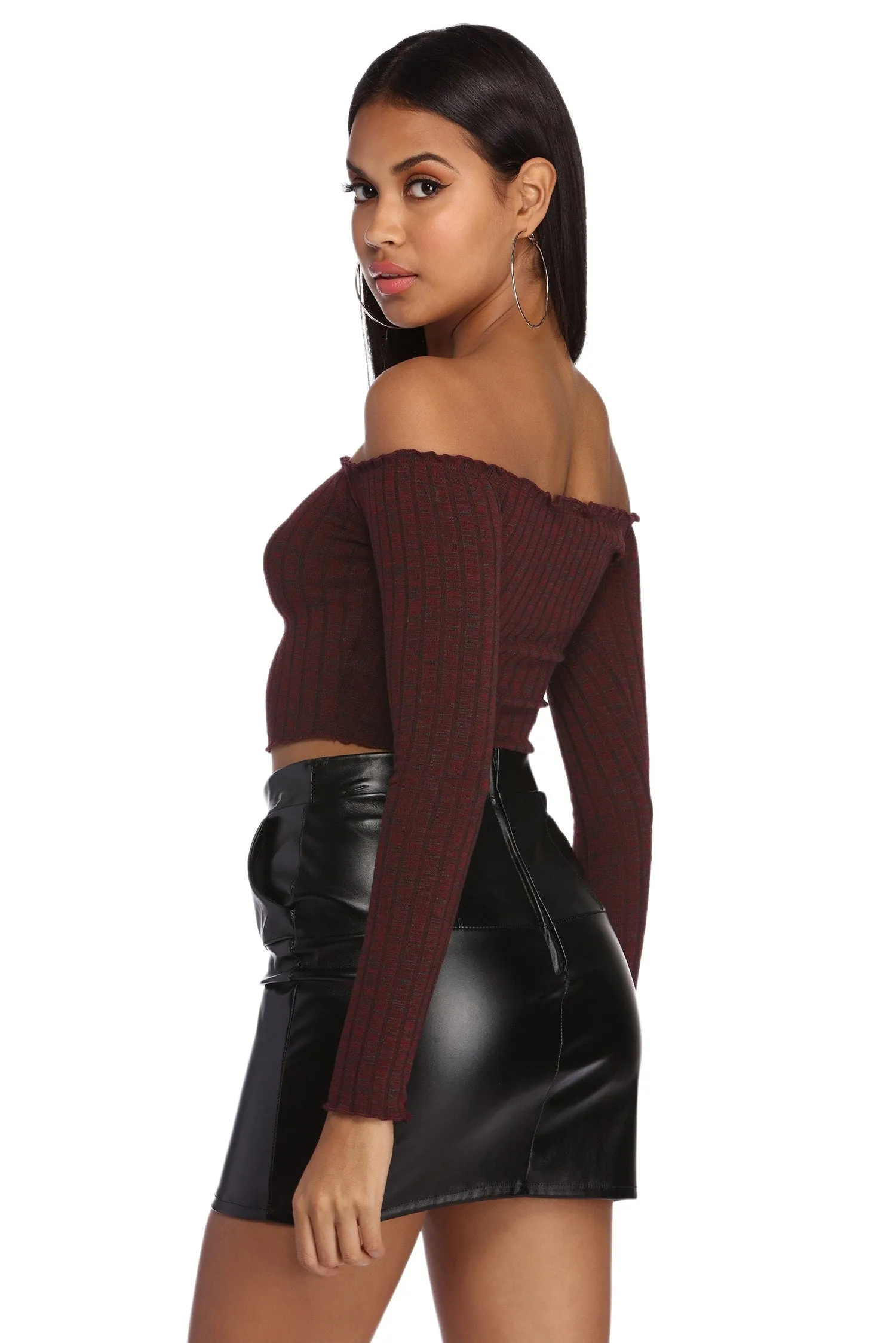 Get Stylish With Knit Crop Top