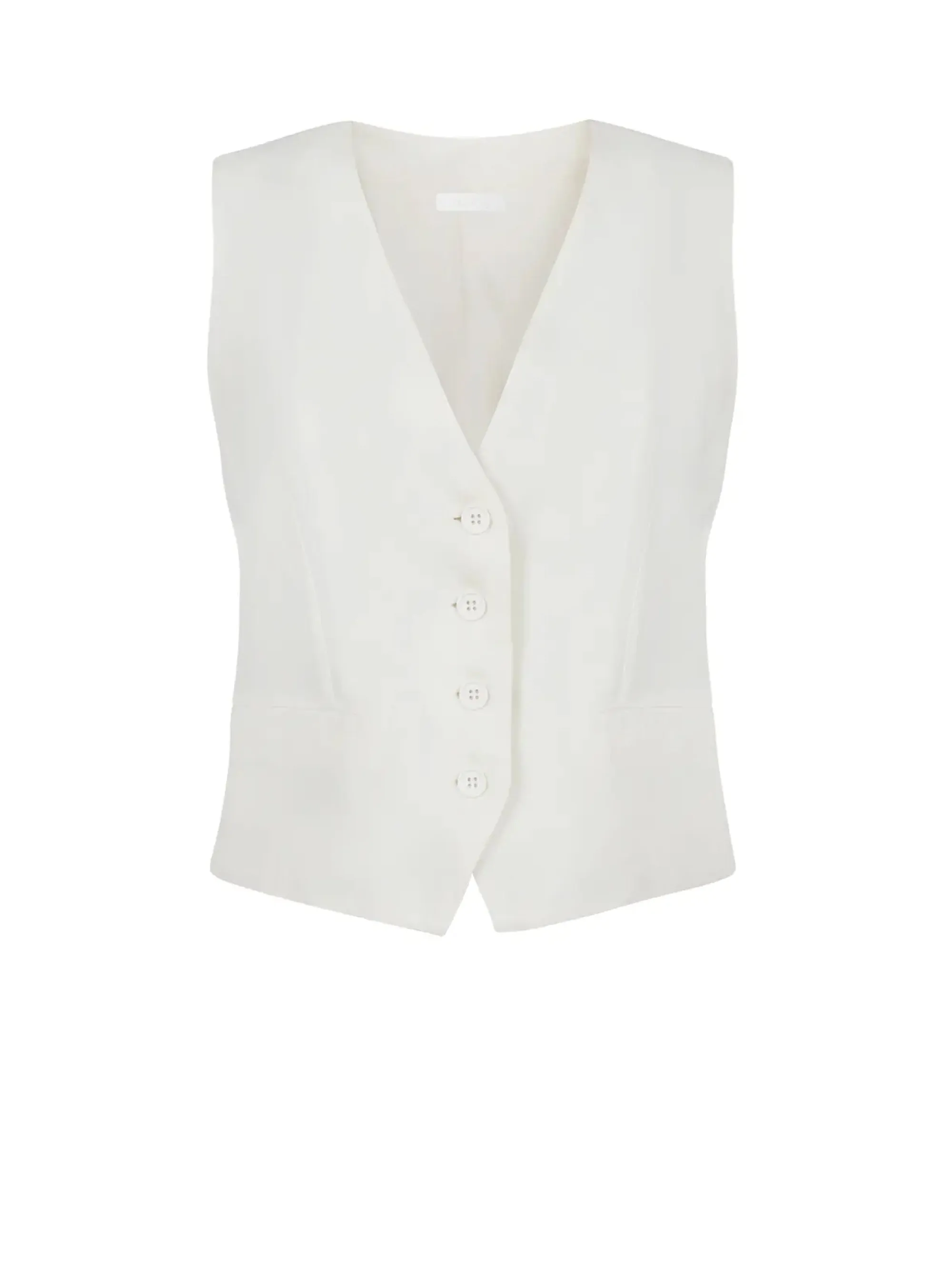 Gilet con Scollo a V Panna