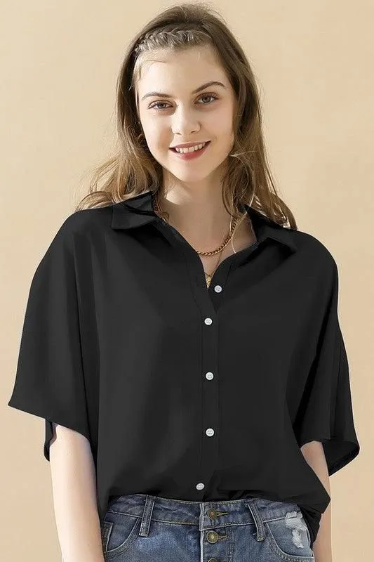 GLOSSY SHORT SLEEVE SHIRT