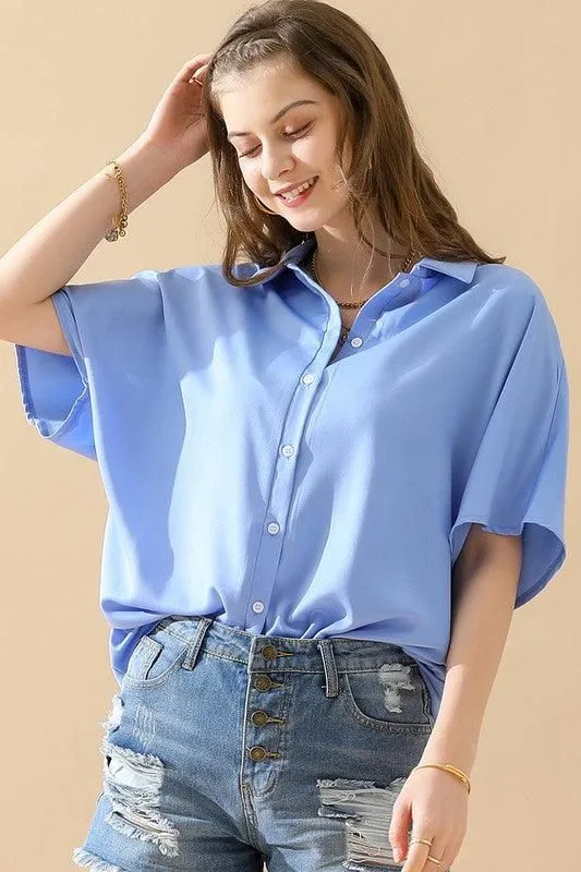 GLOSSY SHORT SLEEVE SHIRT