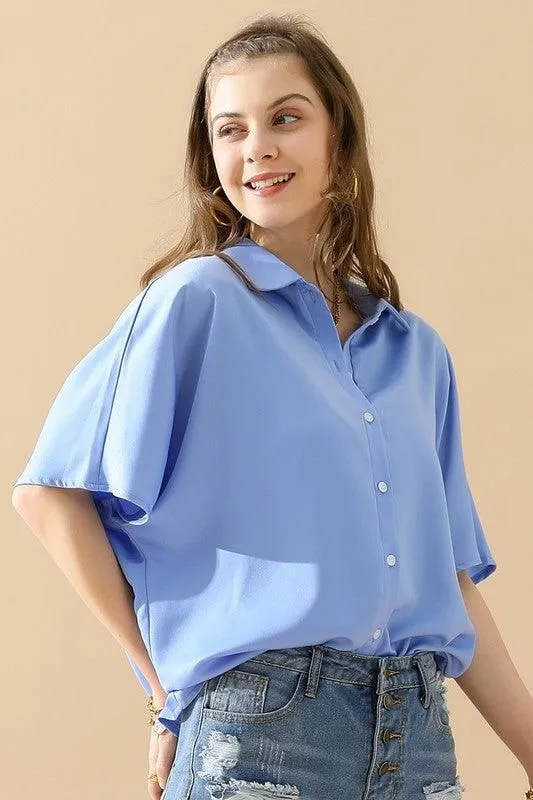 GLOSSY SHORT SLEEVE SHIRT