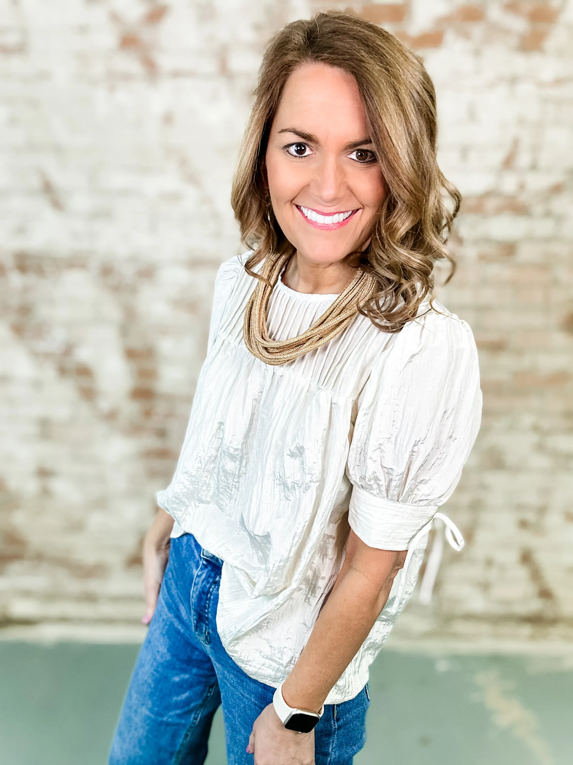 Holmes Pleat Detail Top