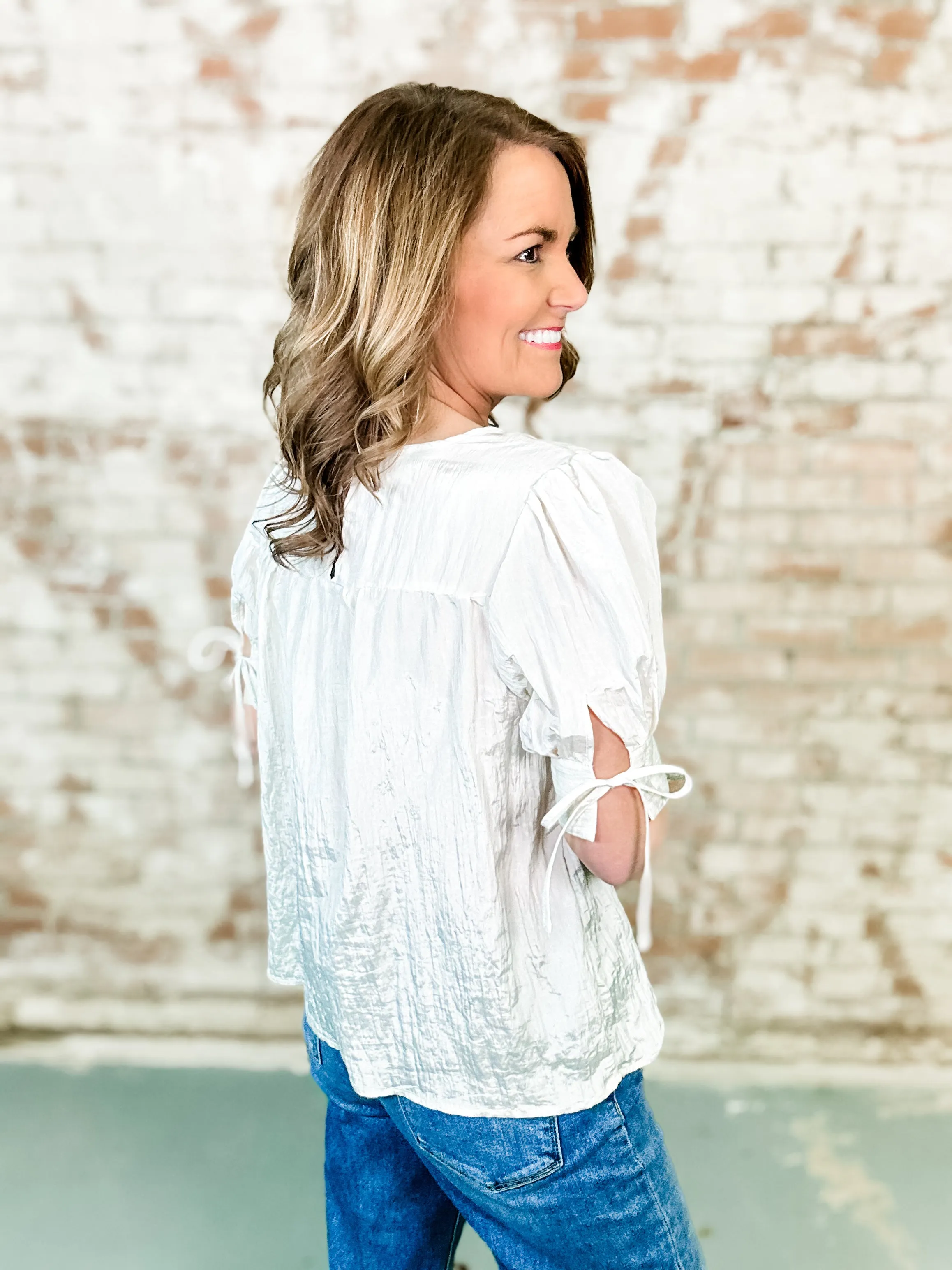 Holmes Pleat Detail Top