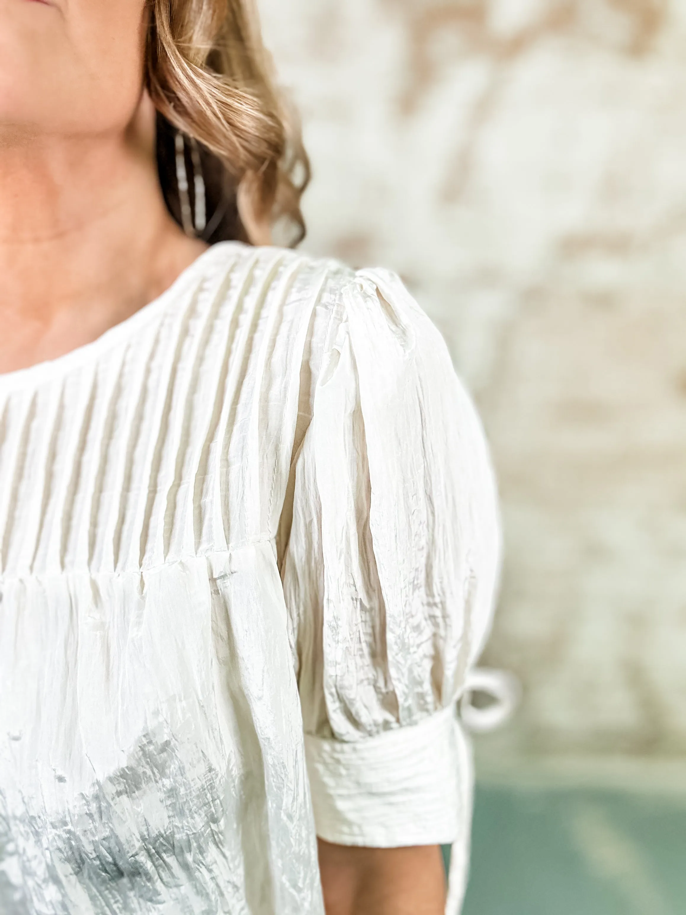 Holmes Pleat Detail Top