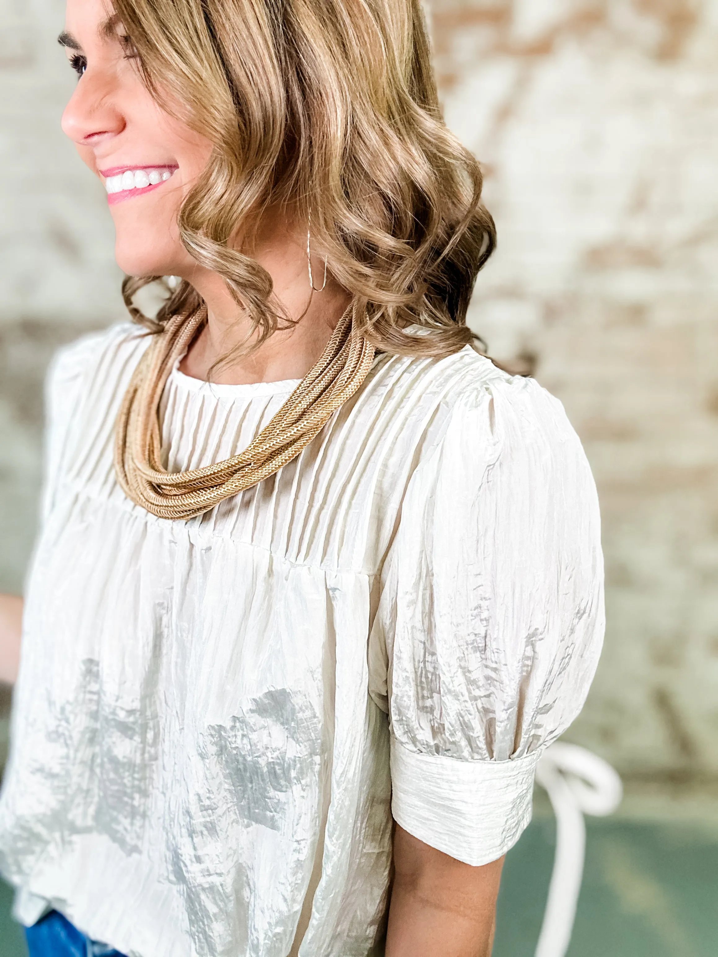 Holmes Pleat Detail Top