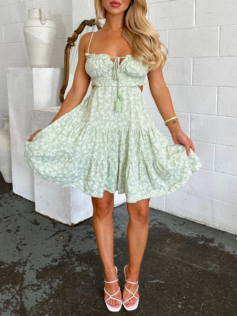 Jasmine Bodycon Long Spaghetti Strap Low Cut Dress