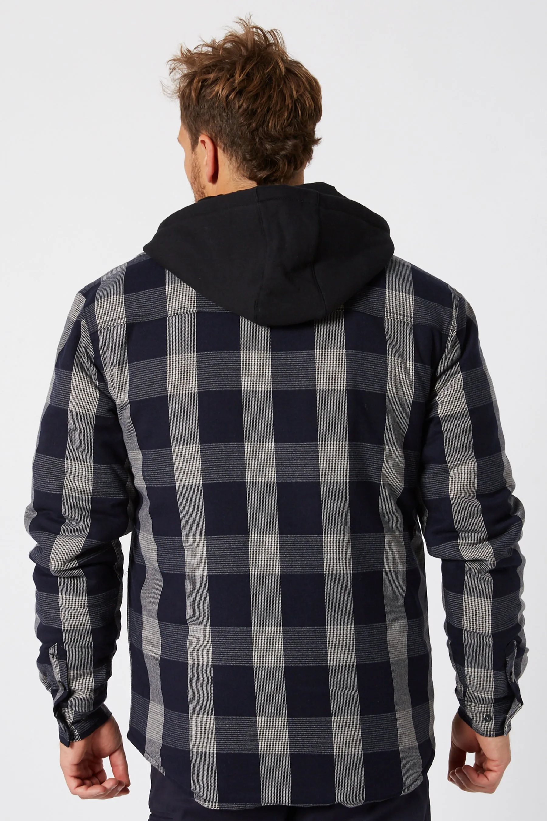 JP Quilted Flannel Jacket - Black