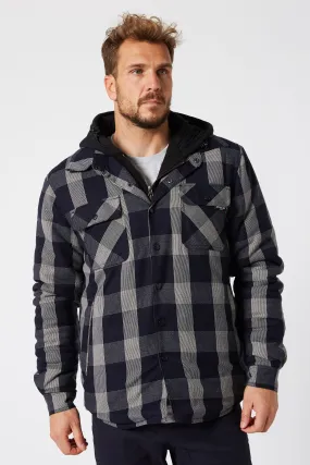 JP Quilted Flannel Jacket - Black