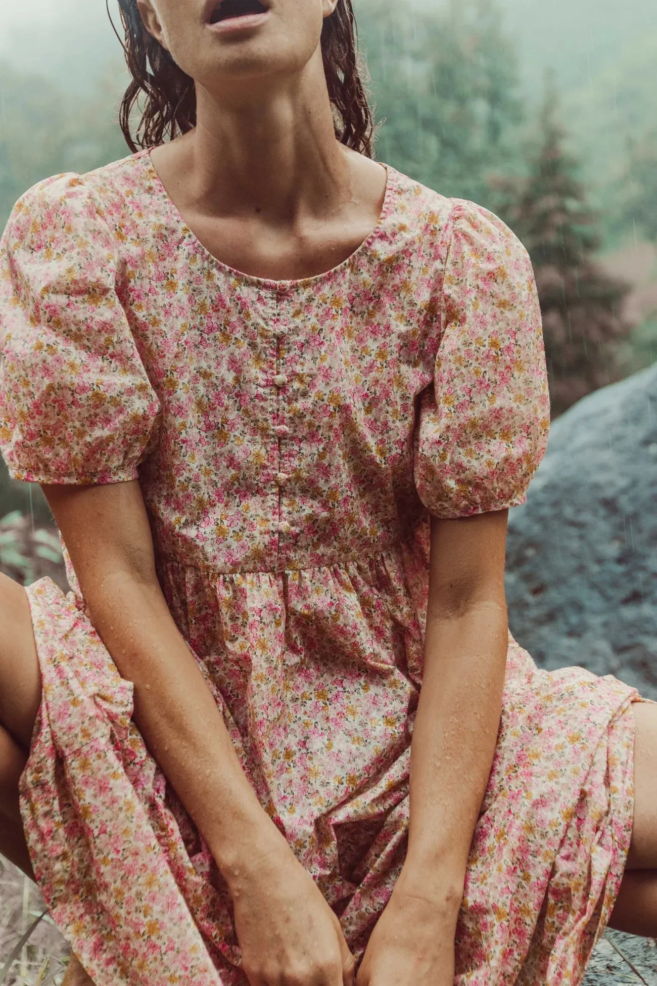 Kalina Dress - Pink Lemon Ditsy