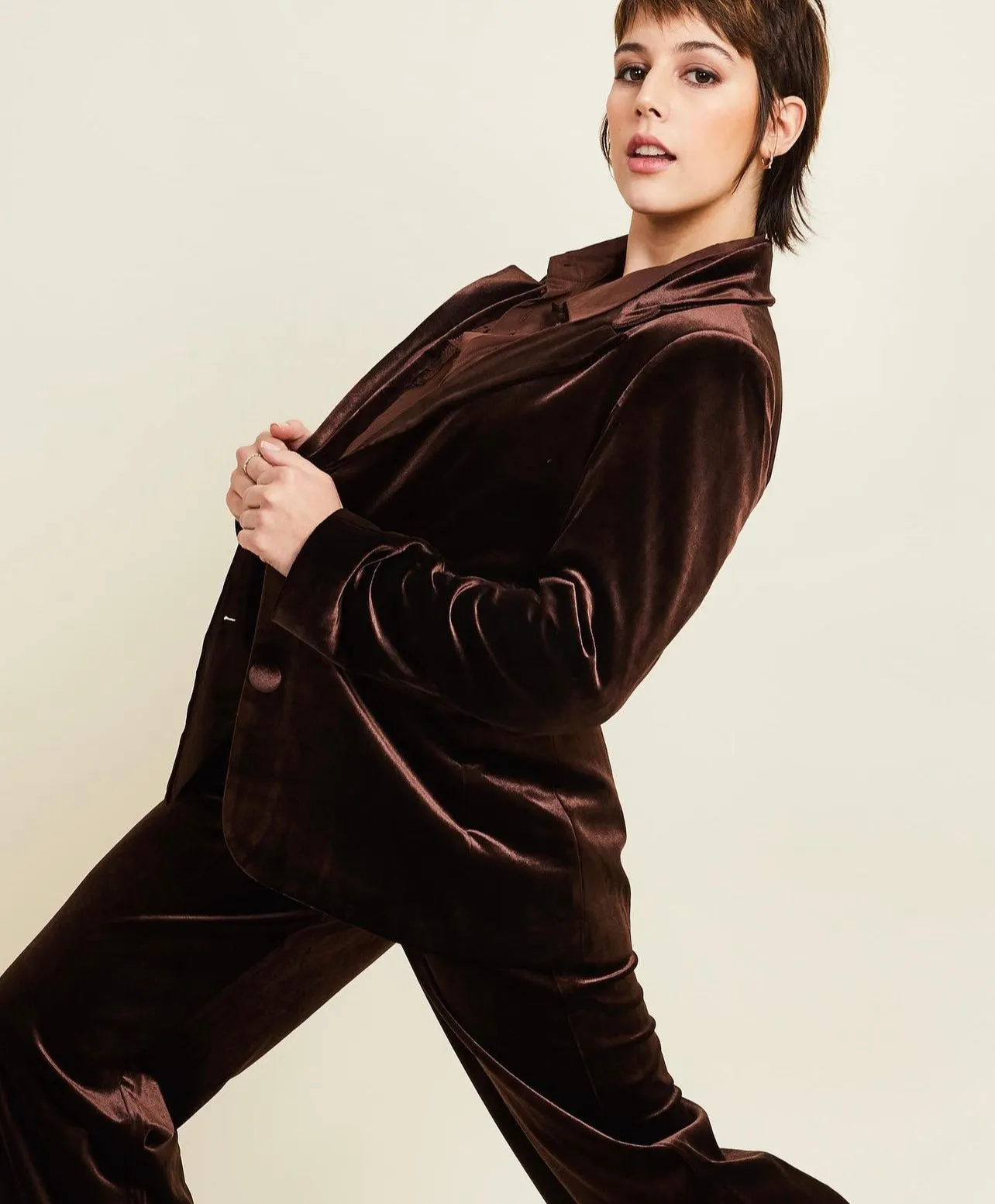 Kamare Surry Velvet Jacket - Chocolate