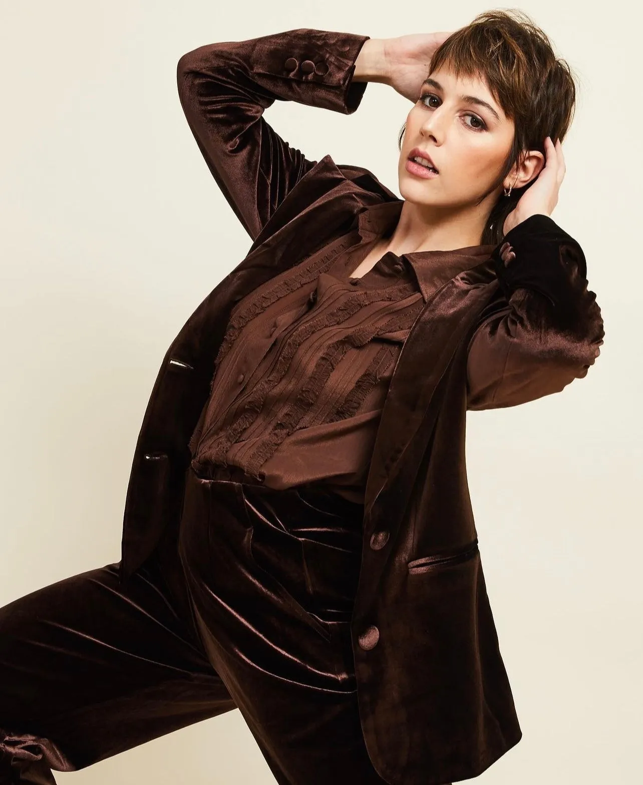 Kamare Surry Velvet Jacket - Chocolate