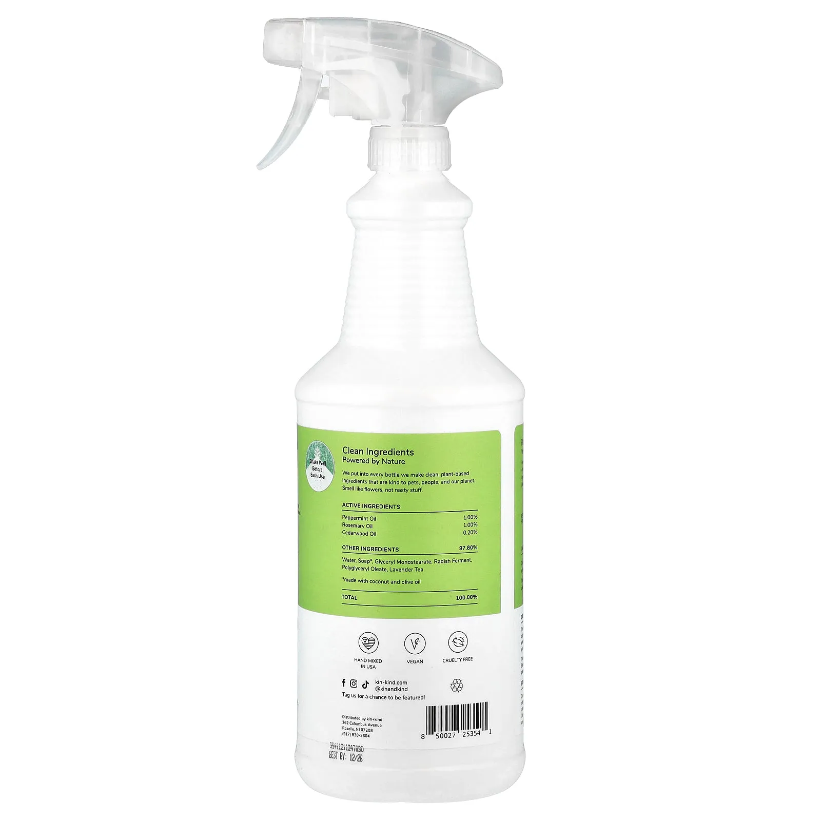 Kin Kind, Flea   Tick Prevent, Dog Protect Spray, Lavender, 32 fl oz (946 ml)